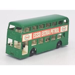 Matchbox Series No 74 Green Daimler Bus Esso‎ Extra Petrol Lesney England PB32